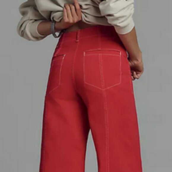 The Delaney Clean-Seamed High-Rise Wide-Leg Jeans by Maeve - Picture 13 of 13